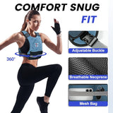 VBSD Adjustable Weighted Vest for Women Men 11-20LB Vest with 6 Ironsand Weights Body Weight Vest with Reflective Strip, Blue