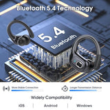 75hrs Bluetooth 5.4 Headphone Sport, 2026 Bluetooth Earbuds Stereo Deep Bass Over Ear Bud with Earhooks