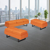 BarberPub Waiting Room Chairs, Heavy Duty Office Guest Reception Bench