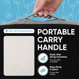 Large Seat Cushion (19” x 17” x 3”) Memory Foam for Office Chair, Wheelchair Cushions, Floor Pillow | Cushion Back Pain