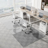 MYSUNORIA Tempered Glass Chair Mat for Carpet, 46"x55" Grey Floor Mat