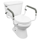 Carex Toilet Safety Frame - Toilet Safety Rails With Adjustable Width - Toilet Rails For Elderly, Handicap, Home Health Care Equipment After Surgery, Supports 300lbs
