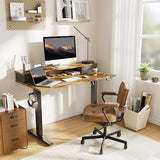Agilestic 55 x 24 Inches Height Adjustable Electric Standing Desk with 2 Drawers
