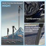 COMAN M1V5 Camera Monopod, One-Click Lifting Monopod with Feet