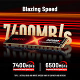 OSCOO 2TB PCIe 4.0 NVMe SSD, M.2 2280, Up to 7,400MB/s, Graphene Heatsink