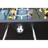54-inch Soccer Table with American Sporty Design, Foosball Football Game Table for Kids Adults, Wooden Steel Construction Black for Indoor Family Dining Room