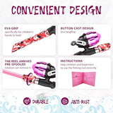 WIDDEN 2 Pack Kids Fishing Pole, Portable Telescopic Kids Fishing Poles Set for Boys and Girls, Fishing Rod and Reel Combo Kit with Tackle Box, and Fishing Net, Best Fishing Pole for Toddler Youth
