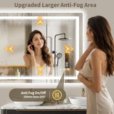 40"x60" LED Bathroom Mirror with Lights, Backlit + Front Lit, Anti-Fog