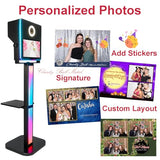 Photo Booth with Printer Included, Portable Mirror Photo Booth 15.6" Touch Screen