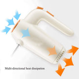 Mini Electric Hand-held Egg Beater, 5-Speed Adjustable Hand-held Kitchen Mixer with 2 Large Mixers