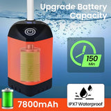 Portable Camping Shower with 2000W Heater, Long-Lasting 7800mAh Rechargeable Camping Shower with Digital Power,3 Spray Modes,IPX7 Waterproof Outdoor Camp Pump for Hiking, Travel, Car, Pet