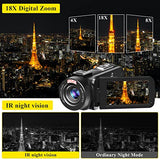 Video Camera, Full HD 1080P 30MP Camcorder, Vlogging Camera for YouTube