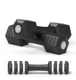 Adjustable Dumbbells Set, 4 in 1 Hand Weights Set for Women Men 10 LB Dumbbell Pair Each 2lbs 3lbs 4lbs 5lbs Weights Dumbbells Set with TPU Soft Rubber Handle for Home Gym Exercise Fitness - Black