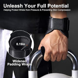 JOBGAIN Weight Lifting Wrist Strap, Double Layer Leather Wrist Strap for Men & Women, 1 Pair, Black
