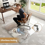 Tempered Glass Chair mat for Carpet, Office Chair Mat with Round Corner, Desk Chair Mat for Carpet