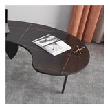 zhongxlla Standing Desk, Modern Arc Home Office Desk, Rock Slab Top Laptop Table for Writing