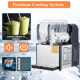 Commercial Slushy Machine, 4Lx2 Double Tank Margarita Machine
