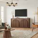 win2win 65" Sideboard Buffet Cabinet with Storage, Modular Credenza, Walnut
