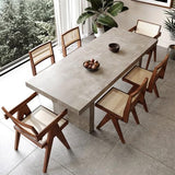 homary 70.9" Rectangle Dining Table, Farmhouse Kitchen Table for 4-6 People