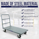 5Seconds Platform Cart Industrial Dolly Heavy Duty 48” X 24” Platform Hand Push Truck Commercial Cart