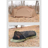 TGpao Easy Set Up Ultralight Bivy Tent for Camping, 1 Person Pop Up Backpacking Tent for Camping/bivy/Hiking, Waterproof & Mosquito Proof Outdoor Shelter(Coffee)