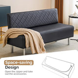 OmySalon Waiting Room Bench with Back, 58.6’’ Office Guest Chair Upholstered Reception Seating