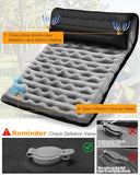 LLUAII Double Sleeping Pad for Camping, 5.9 Inch Thick Self Inflating Sleeping Mat for Camping with Built in Pillow and Foot Pump, 2 Person Camping Mattress for Backpacking Hiking