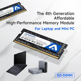 DDR4 32GB Kit (2x16GB) 3200MHz (or 2933MHz or 2666MHz) PC4-25600 CL22 1.2V Unbuffered Non-ECC SODIMM 260-Pin Laptop Notebook PC Computer Memory Module Ram