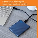 Blue, Portable External Hard Drive, backup software with defense against ransomware