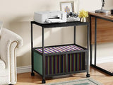 Lateral File Cabinets Rolling File Cart, Mobile Hanging File Cabinet with Wheels