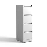 Gecheer 4 Drawer Vertical File Cabinet with Lock, Steel Office Filing Cabinet for A4 Legal Letter Size, Anti-Tilt Design, Full Extension Drawers, Home Office Storage, Easy Assembly