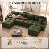 Vipbear 152" Oversized Modular Sectional Sofa, Boneless Couch for Living Room