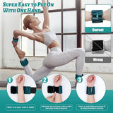 Ankle Weights Set of 2 (1 lb Each) Adjustable Wrist Weights for Women Men Wearable Arm Leg Weight for Pilates, Running, Walking, Workout, Yoga, Deep Emerald