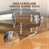 [Tempered Glass] 36“ x 36” Beveled Edge Glass Chair Mat with Polished Edge Clear Office Chair Mat