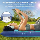 Elegear CumbreX™ Self Inflating Sleeping Pad, Built-in Electric Pump 3.15" Ultra-Thick Memory Foam Camping Mattress with Pillow Foam Sleeping Pad for Camping R-Value 9.5 Foam Camping Pad for Travel