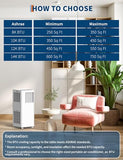 Portable Air Conditioner, 8000 BTU for Rooms Up to 350 Sq.Ft. Quiet Cooling w/Remote & 24H Timer, Energy Saving AC for Small Rooms, Bedrooms, Offices, Dormitories, White