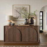 win2win 65" Sideboard Buffet Cabinet with Storage, Modular Credenza, Walnut