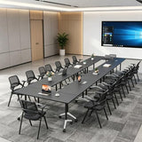Modern Folding Conference Table with Wheels - Flip Top Mobile Conference Table