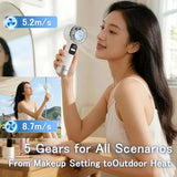 Handheld Mini Fan with Ice-Cooling for Commuting Desk Travel Camping Makeup