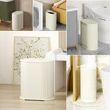 IVTUVTI 1.6 Gallon Trash Can with Lid, Small Bathroom Trash Can Wastebasket, Slim Garbage Can with Inner Bucket, Living Room