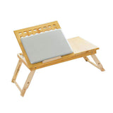 NRFJFOP Laptop Stand Lap Desk Table with Adjustable Leg Foldable Breakfast Serving Bed Tray