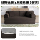 79" Memory Foam Sofa Bed, High Backrest Convertible Futon Boneless Couch
