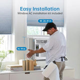 Smart 6000 BTU Window Air Conditioner with WiFi, Window AC Unit with Remote & App Control, Timer Function & Easy Install Kit, for Rooms Up to 350 Square Feet, 115V/60Hz, White