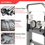 3 in 1 Convertible Hand Truck Dolly Cart with Wheels Collapsible/Folding handtruck Dolly / 2 Straps