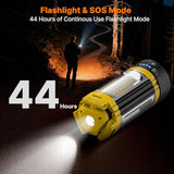 OGERY Camping Lights with Remote, 18000mAh Rechargeable Camping Lantern & LED Work Light, Detachable Tripod Stand up to 6.7 ft, 3 Lamp Heads for Camping Essentials & Emergency, Yellow