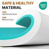 GAIALOOP Floor Memory Foam Car Camping Bed Glamping Roll Up Futon Mattress, Japanese Floor Sleeping Mat Camp Cot Mattress Pad Travel Guest Side Sleepers [Cot: 72 * 24 * 3'']