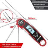 Digital Meat Thermometer with Bottle Opener - Waterproof Magnetic Instant Read Temperature Folding Probe for Cooking Hot Food Oil Fryer BBQ Grill Smoker Candy