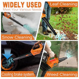 2026 Upgrade Leaf Blower,Leaf Blower Cordless with 2 * 2.6AH Batteries and Fast Charger, 450CFM &150MPH and 2 Speed Mode, Lightweight Electric Leaf Blowers (Orange)