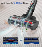 NADALY Cordless Vacuum Cleaner for Home, 500W 40KPA Stick Vacuum Cordless with 45Mins Runtime, Anti-Tangle, Lightweight, 1.5L Dust Cup, 8-in-1 Rechargeable Vacuum for Hardwood Floor Carpet Pet Hair