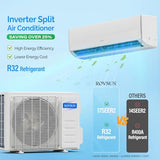 ROVSUN 17000 BTU Wifi Enabled Mini Split Air Conditioner & Heater